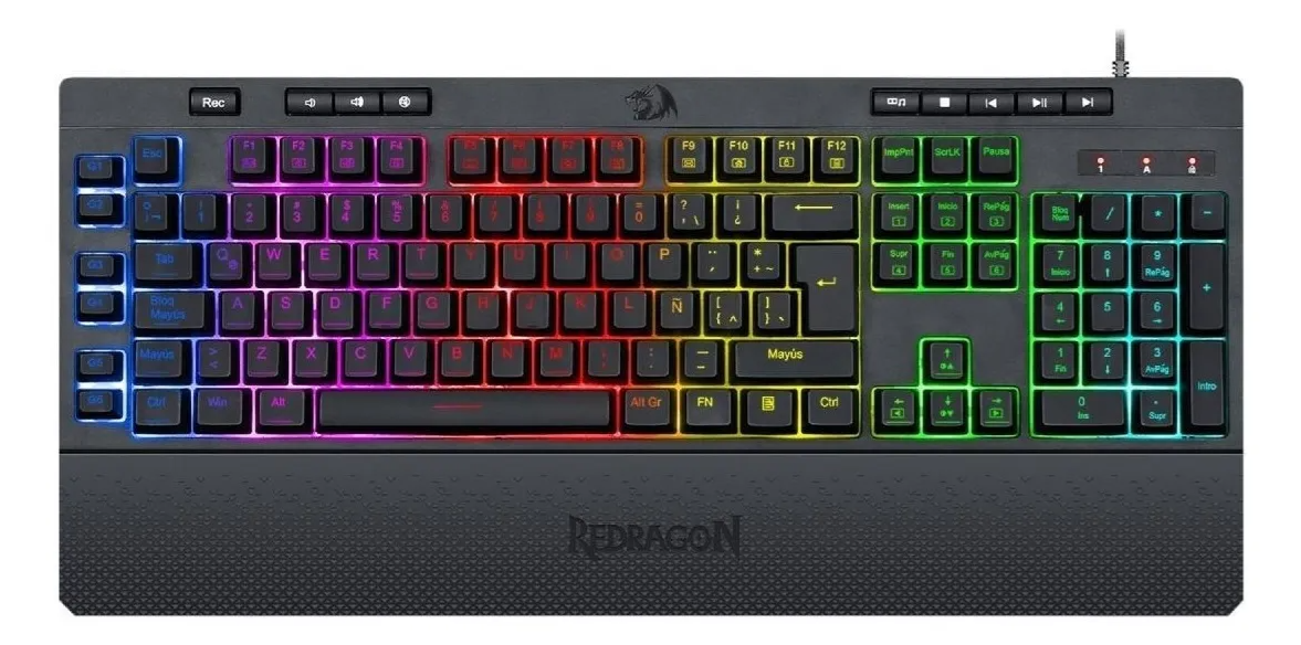 TECLADO GAMER REDRAGON SHIVA RGB K512 ABNT2 PRETO