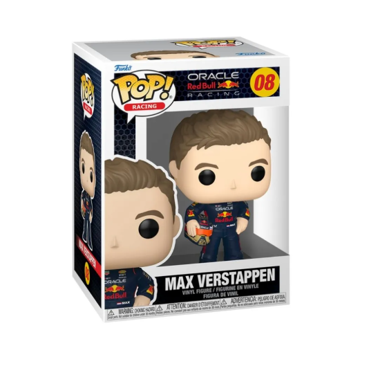 BONECO FUNKO POP MAX VERSTAPPEN COM CAPACETE 08 - RACING RED BULL