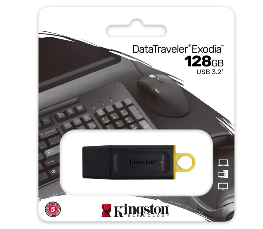 PEN DRIVE KINGSTON 128GB USB 3.2 DATA TRAVELER EXODIA