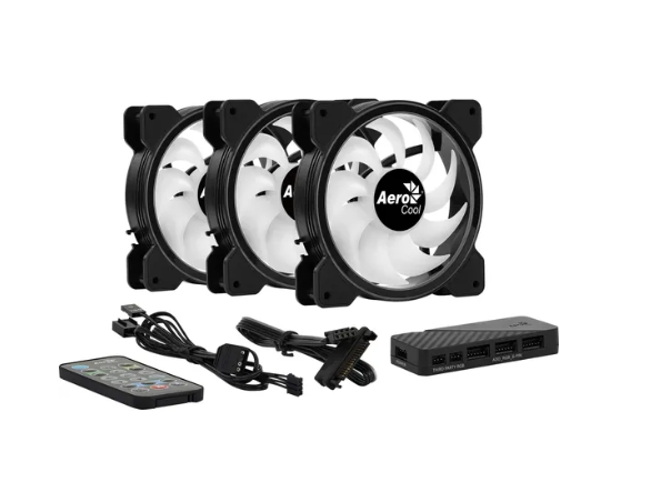 COOLER AEROCOOL SATURN 12 ARGB PRO KIT HUB + CONTROLE