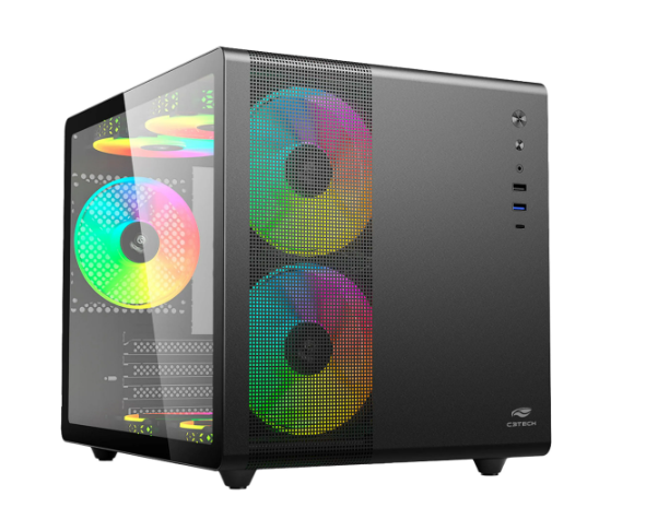 GABINETE AQUARIO C3TECH MT-G710BK PRETO