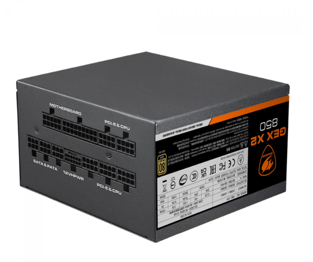 FONTE COUGAR GEX X2 850W FULL MODULAR 80 PLUS GOLD - PRETO