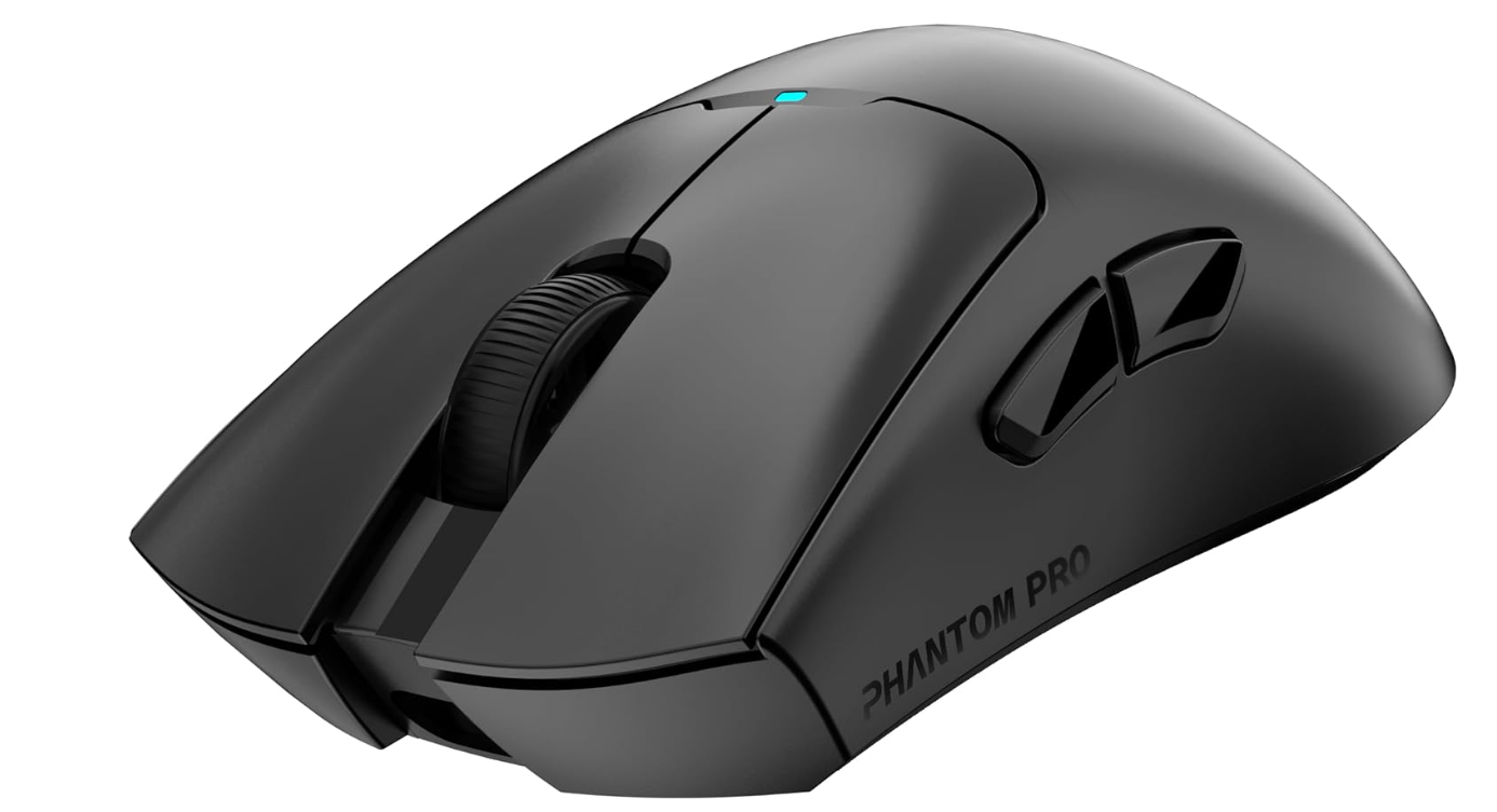 MOUSE GAMER FORCE ONE PHANTOM PRO BLACK WIRELESS 8K 26.000 DPI