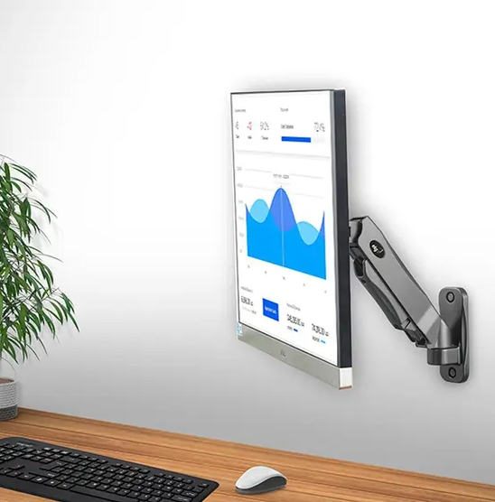 SUPORTE MULTIARTICULADO COM PISTÃO A GÁS PARA MONITOR 17' A 34' ELG F410