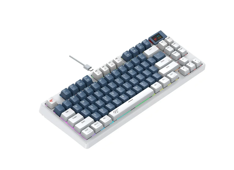 TECLADO HAVIT MECANICO KB884L RU RGB BRANCO