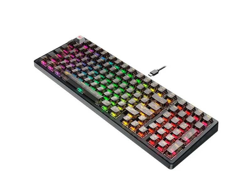 TECLADO HAVIT MECANICO KB875L SWITCH RED PRETO RGB