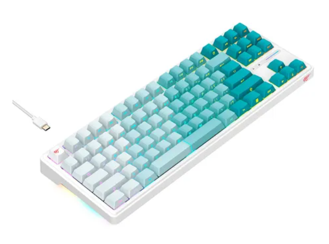 TECLADO HAVIT MECANICO KB901L BRANCO RGB SWITCH RED