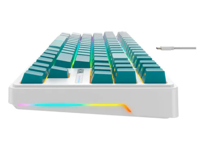 TECLADO HAVIT MECANICO KB901L BRANCO RGB SWITCH RED