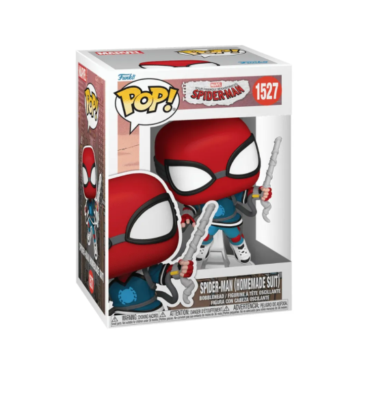 BONECO FUNKO POP SPIDER-MAN TRAJE CASEIRO 1527 - HOMEM ARANHA AMIGÃO DA VIZINHANÇA