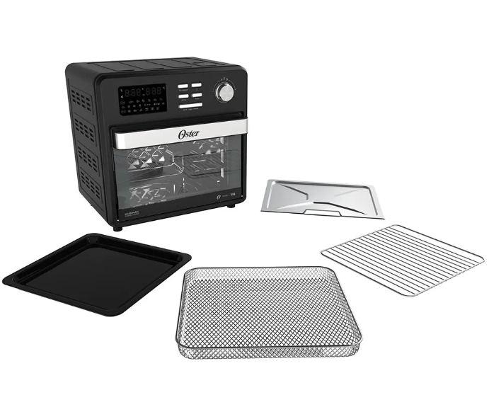 FORNO FRYER OSTER 15L OFOR160 FUNÇÃO TURBO CONVECÇÃO PRETO 220V
