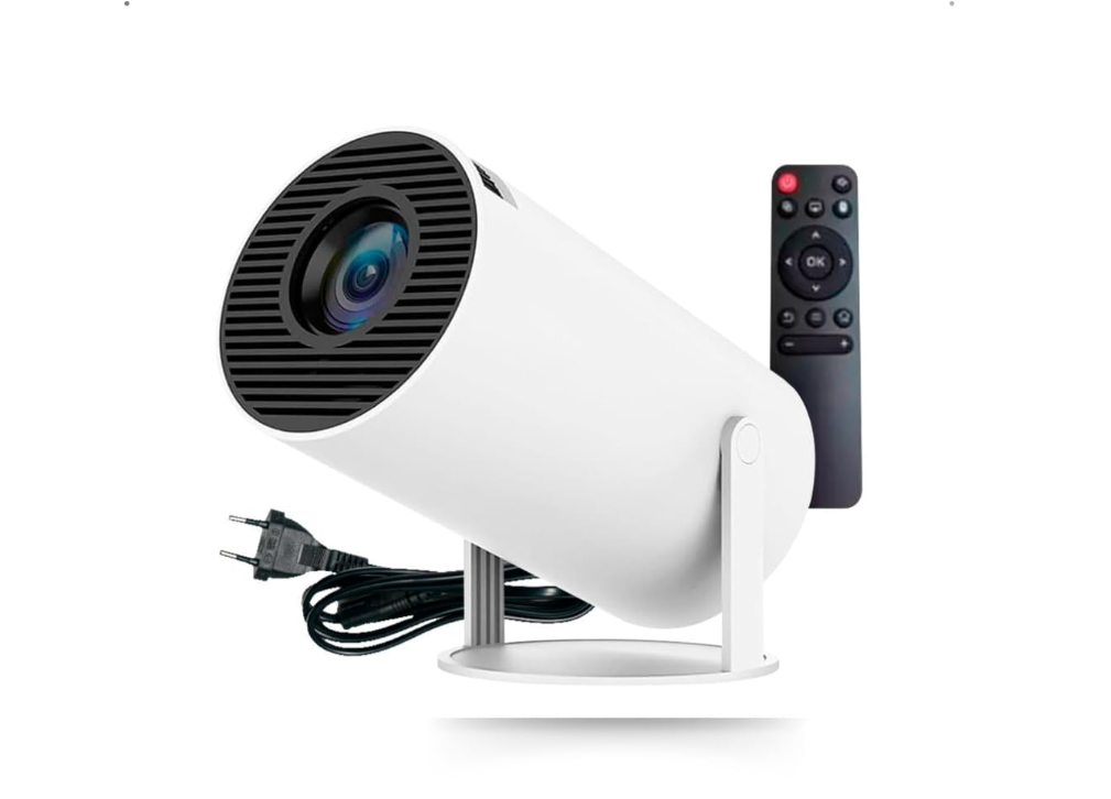 MINI PROJETOR PORTATIL 4K FULL HD BLUETOOTH 5.0 ANDROID 8000 LUMENS ATÉ 130 POLEGADAS