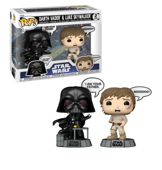 BONECO FUNKO POP DARTH VADER E LUKE 2 PACK - STAR WARS