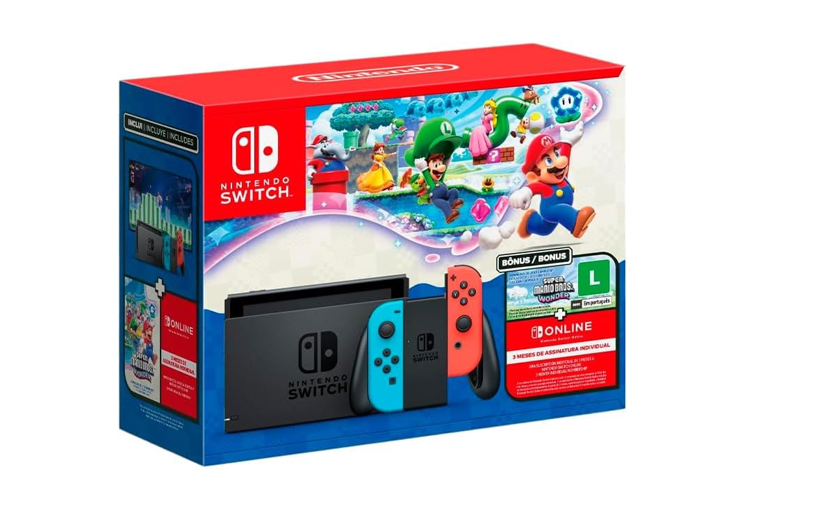 CONSOLE NINTENDO SWITCH 64GB NEON (SEMINOVO)