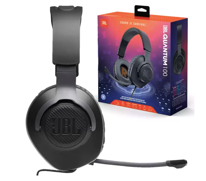 HEADSET JBL QUANTUM 100 COM FIO - PRETO