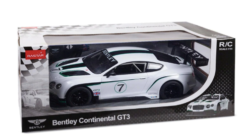 CARRO DE CONTROLE REMOTO BENTLEY CONTINENTAL GT3 RASTAR SCALA 1/14