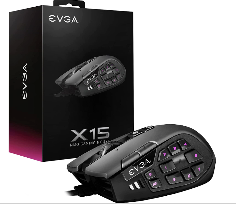 MOUSE GAMER EVGA X15 MMO GAMING MOUSE 16000 DPI 20 BOTÕES