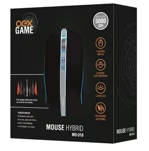 MOUSE GAMER OEX HYBRID MS-310 5000DPI