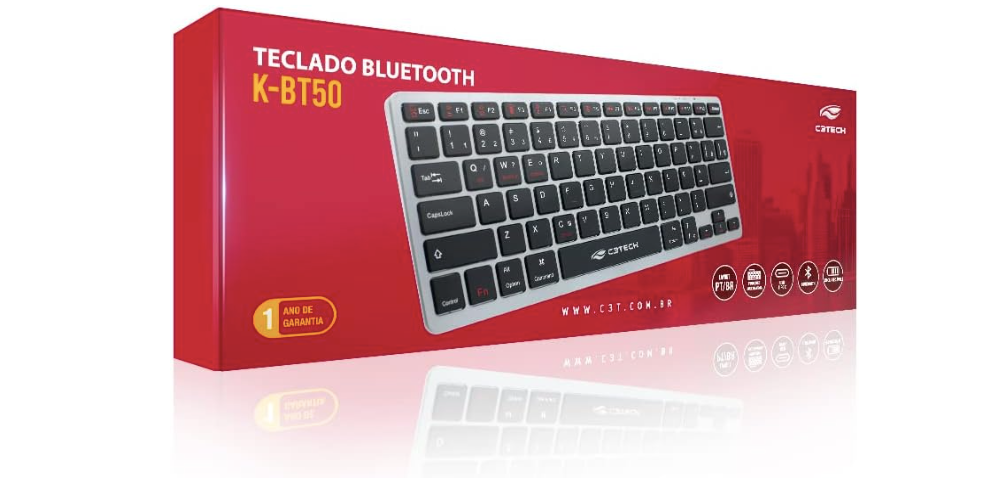 TECLADO BLUETOOTH RECARREGAVEL C3TECH