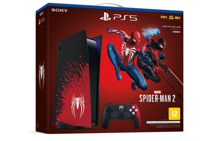 CONSOLE SONY PLAYSTATION 5 BUNDLE MARVEL SPIDER MAN 2 EDIÇÃO LIMITADA