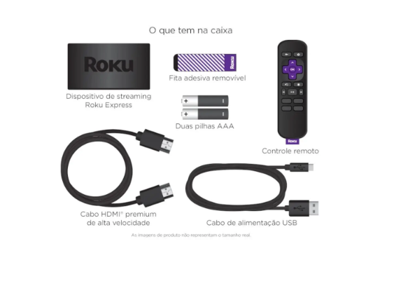 ROKU EXPRESS STREAMING HD COM CONTROLE REMOTO