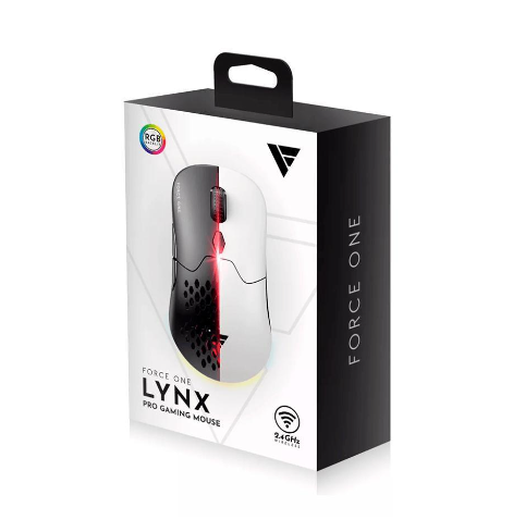 MOUSE FORCE ONE LYNX 19.000 DPI, RGB, WIRELESS ATÉ 70HR