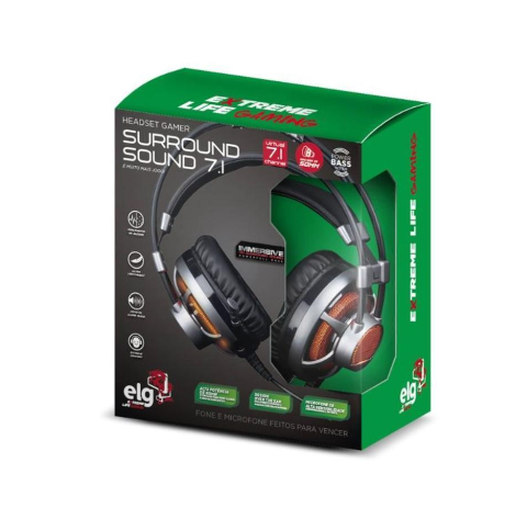 HEADSET GAMER IMMERSIVE 7.1 ELG