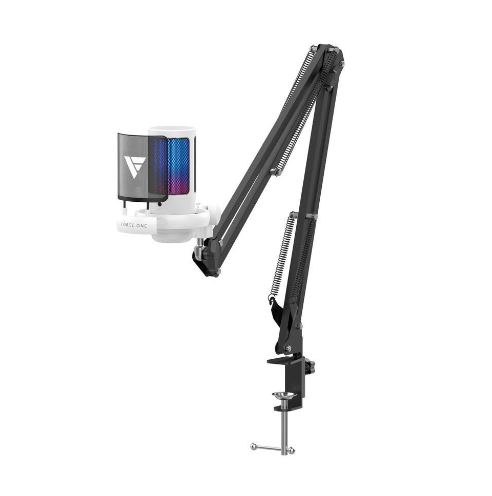 MICROFONE FORCE ONE HERO ARM PRO ILUMINAÇÃO RGB
