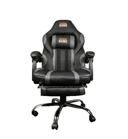 CADEIRA GAMER OEX GC300 PRETO E CINZA