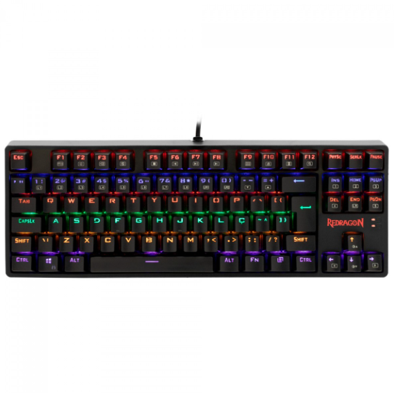 TECLADO REDRAGON DAKSA MECANICO GAMER KEYBORD SWITCH MARROM ABNT2
