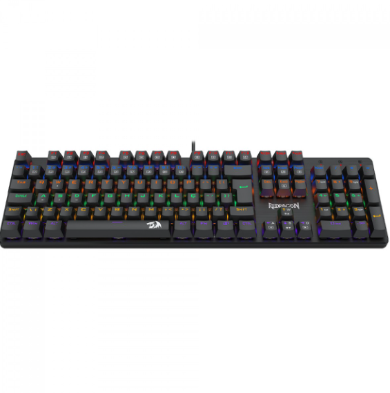 TECLADO GAMER REDRAGON VALHEIM RAINBOW PRETO SWITCH AZUL