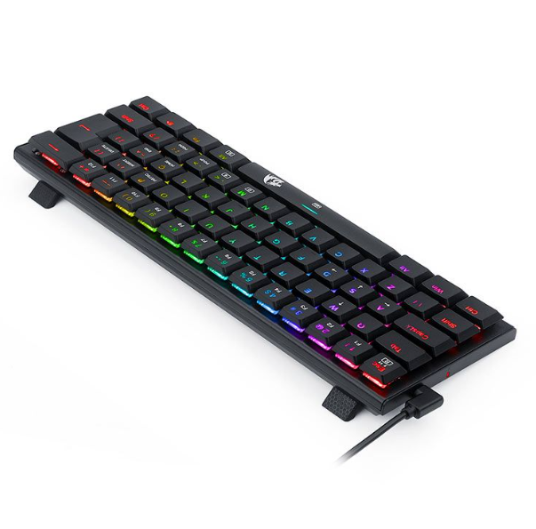 TECLADO GAMER REDRAGON ANIVIA PRETO RGB SWITCH MARROM - K614