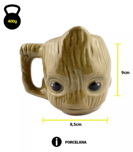 CANECA BABY GROOT 3D 350ML