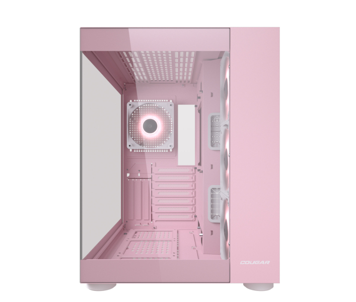GABINETE COUGAR FV150 RGB MID TOWER DUAL CHAMBER ROSA
