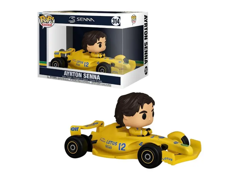 BONECO FUNKO POP AYRTON SENNA RIDES DELUXE LOTUS 313 - SENNA
