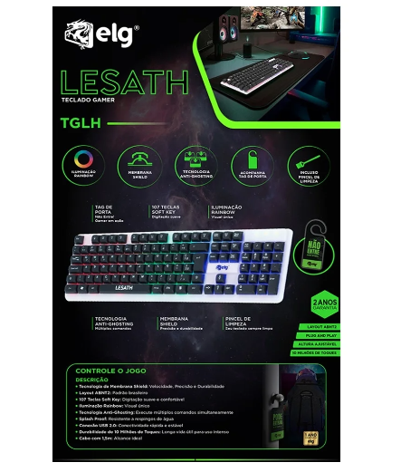 TECLADO GAMER ELG LESATH TLGH