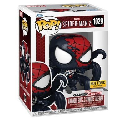 BONECO FUNKO POP PETER PARKER TRAJE SIMBIONTE AVANCADO 2.0 1029- SPIDER-MAN 2