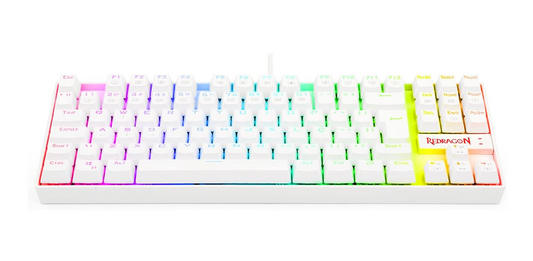 TECLADO GAMER REDRAGON  KUMARA RGB BRANCO SWITCH MARROM