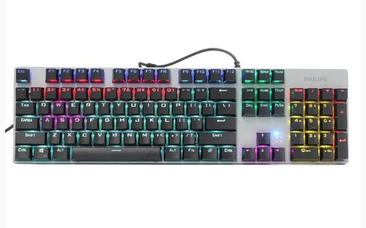TECLADO GAMER PHILIPS MOMENTUM MECANICO SPK-8404 USB RGB