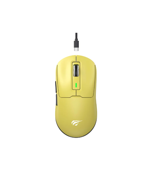 MOUSE GAMER HAVIT MS969E AMARELO 8000DPI WIRELESS BLUETOOTH TIPO C