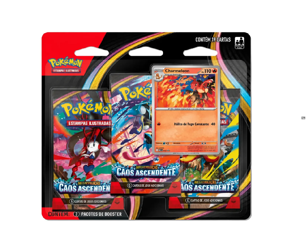 BLISTER TRIPLO POKEMON - CAOS ASCENDENTE - CHARMELEON