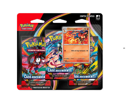 BLISTER TRIPLO POKEMON - CAOS ASCENDENTE - CHARMELEON