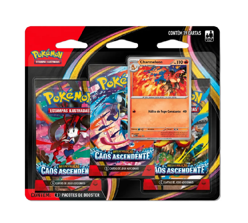 BLISTER TRIPLO POKEMON - CAOS ASCENDENTE - CHARMELEON