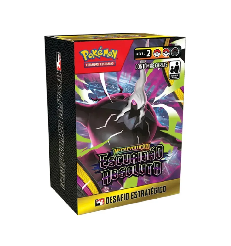 BOX POKEMON DESAFIO ESTRATEGICO ESCURIDÃO ABSOLUTA 88 CARTAS