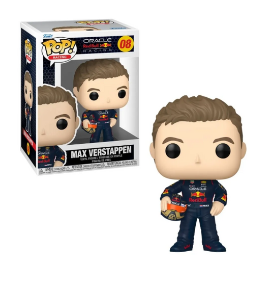 BONECO FUNKO POP MAX VERSTAPPEN COM CAPACETE 08 - RACING RED BULL