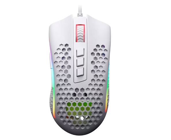 MOUSE GAMER STORM REDRAGON RGB 12400 DPI USB BRANCO