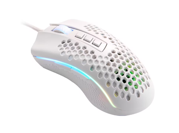 MOUSE GAMER STORM REDRAGON RGB 12400 DPI USB BRANCO