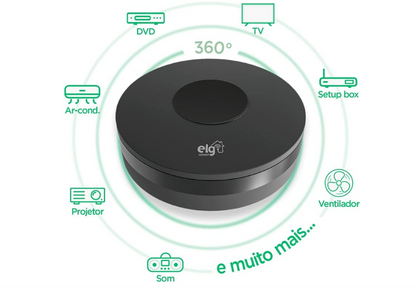 CONTROLE REMOTO UNIVERSAL INTELIGENTE ELG COMPATIVEL COM GOOGLE ASSIT E ALEXA