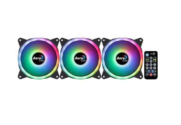 COOLER AEROCOOL DUO 12 PRO KIT COM HUB + CONTROLE