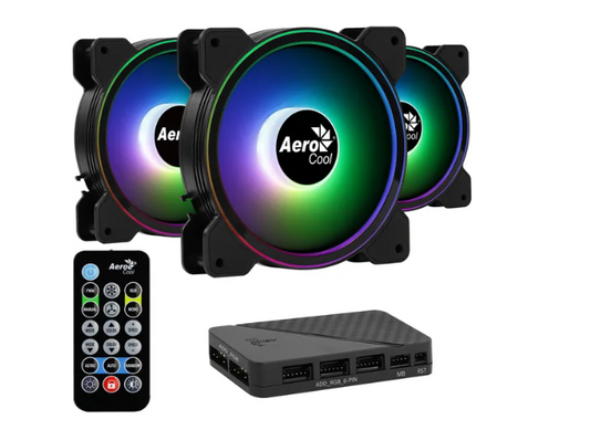 COOLER AEROCOOL SATURN 12 ARGB PRO KIT HUB + CONTROLE