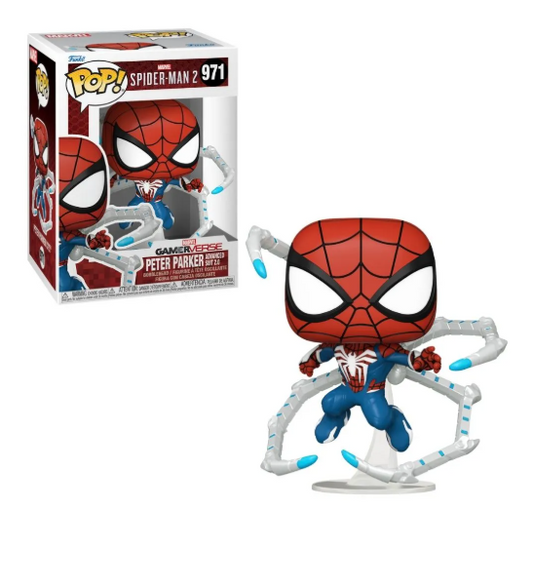 BONECO FUNKO POP PETER PARKER TRAJE AVANÇADO 2.0 971 - SPIDER-MAN 2